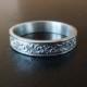 Victorian Filigree Sterling Silver Wedding Ring, Wedding Ring for men, Wedding set, Wedding band for women
