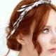 Leaf crown, silver branch crown, bridal head piece, hair accessory, wedding accessories
