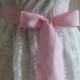 Pink ribbon sash Pink wedding sash Ribbon sash pink 1.5 inch pink sash Pale pink sash Bridesmaids pink sash Pink wedding Pink bridal sash