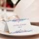 Wedding Place Card Template - DOWNLOAD Instantly - EDITABLE TEXT - Natalia (Purple & Blue) Foldover - Microsoft Word Format