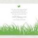 save the date postcard printable wedding invitation engagement announcement butterfly garden green nature outdoors summer - spring grass