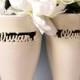 Custom made vase carved with a single name - Made to Order -