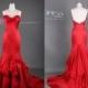 2015 Red Sweetheart Long Mermaid Prom Dress/Mermaid Fishtail Evening Gown/Red Mermaid Wedding Dress/Sexy Party Dresses/Reception Dress DH365