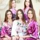 Set of 9 Bridesmaid Satin Robes, Kimono Robe, Fast Shipping from New York, Regular and Plus Size Robe
