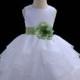 White Flower Girl dress tie sash pageant wedding bridal recital children tulle bridesmaid toddler 37 sash sizes 12-18m 2 4 6 8 10 12 