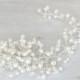 Handmade pearls vine hair piece, Wedding Pearl Hair Piece, Vine hair piece, Bridal Hair Comb, Vintage wedding, Large Pearl Comb, Bridal Hair