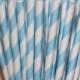 Paper Straws, 25 Powder Blue Striped Paper Straws, Blue Paper Straws, Striped Paper Straws, Baby Shower, Wedding Drink Straws, Mason Jars