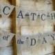 Catch of the Day double burlap banner, bunting, garland, navy blue, nautical, sea side, beach
