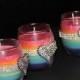 Rainbow Gay Lesbian Wedding Candles Favors Centerpieces LGBT Pride Gift