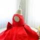 Hot Red Sleeveless Toddler Christmas Dress, Infant Baby Thanksgiving Dress, Baby Girl Birthday Dress, PD101-2