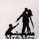 Custom wedding cake topper - Zombieland Wedding with Mr & Mrs last name
