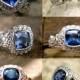 Order Your Blue Sapphire Vine Engagement Ring with Diamonds - For Deposit Only