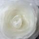 Wedding Hair Flower, Ivory Shimmery Organza Double Rose Hair Flower, Bridal Accessory