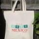 11 Tote Bags Custom Printed Tote - Wedding Totes - Mexico Wedding, Mexican Flags