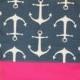 Large ANCHOR Beach Bag . Navy and Hot Pink or Design Your Own nautical beach tote . great bridesmaid gifts MONOGRAMMING Available