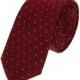 Red Dots Ties. Neckties.Red Wedding Ties.Ties for Men.Wedding Ties.Gift for Him.Formal Necktie