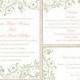 DIY Wedding Invitation Template Set Editable Word File Instant Download Printable Invitation Olive Wedding Invitation Green Invitations