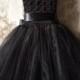 Black tutu dress, birthday tutu dress, crochet tutu dress, corset tutu dress