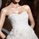Appliqued Ball Gown Empire Ruching Zipper Back  Wedding Dress