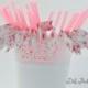 Romantic Pink Floral Party Straws - 25 count - bridal baby shower, 1st  birthday