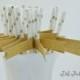 Gold Star Paper Straws with Gold Glitter Flags - 25 count
