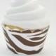 Brown & White Zebra Animal Print Cupcake Wrappers - Standard Cupcake Wraps Set of 24