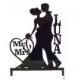 SILHOUETTE Wedding Cake Topper Personalized With YOUR Family Last Name Mr and Mrs Silhouette Wedding Cake Topper Bride and Groom Cake Topper
