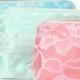 Bridesmaid Gifts: Lace Cosmetic Bags, Bulk Order Pricing, Spring Pastels, Wedding Favor, Clutch, Makeup Bags Bulk
