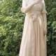 Custom Rose Tea Blush 3/4 Sleeve Embroidered Wedding Dress. Also Available in Silk - AM1983280