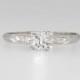 Sparkling Retro 1940's 1/3ct t.w. Diamond Engagement Ring Platinum