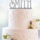 Custom Glitter Mr and Mrs Cake Topper in your Choice of Color, Personalized Last Name Topper, Elegant Wedding Topper, Modern Topper- (S011)
