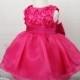 Hot Pink Toddler Thanksgiving Dress, Baby Christmas Dress, Baby Girl Dress for Wedding,Baby Pageant Dress,PD050-3
