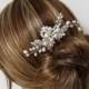 Pearl Bridal Hair Comb,Sophia Hair Comb,  Bridal hairpiece, Wedding hair accessories, Bridal Headpieces, Rhinestone hair comb bridal