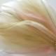 Bridal Wedding Great Gatsby Bridesmaid Feather Hair Accessory, Feather Fascinator, Bridal Hair Piece, Ivory Blush Pink  Hair Clip