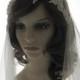 1920s style wedding  veil -  couture bridal cap veil - lace Juliet cap veil  - Calais