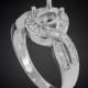 Oval Diamond Semi Mount Ring with twisted shank - What can we set for you - LS135