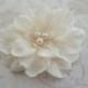 Light Ivory Hair Clip - Bridal Ivory Flower Clip  - Small Ivory Flower - Bridesmaids Flower Clip  - Bridal Hairpiece - Ivory Hair Pin