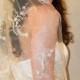 Custom Couture Elegant  Swarovski Beaded and Embroidered Bridal Veil White or Ivory