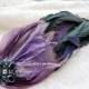 Purple and Amethyst Tribal Feather Fascinator, Steampunk Hair Clip, Hair Accessory, Halloween Costume
