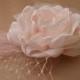 Pale pink hair flower Blush hair flower Pale Pink bridal flower Pale pink flower Blush bridal headpiece Pink hair clips Blush flower clip