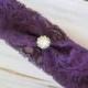lace garter, plum purple garter, bridal garter, wedding accessory, bridal accessory, wedding garter, purple garter, vintage style garter