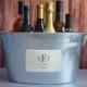 Personalized Wedding Gift - Large Wine Tub with Gold Monogram