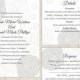 DIY Wedding Invitation Template Set Editable Word File Instant Download Printable Silver Invitation Rose Invitation Gray Wedding Invitation