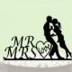 Young Bride and Groom, Pure love, Empyrean love, Romantic filings, Wedding Cake Topper, Cake Decor, Silhouette Bride and Groom,