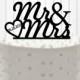 Mr and Mrs Wedding Cake Topper Cake Decor Custom Wedding Cake Topper with date Silhouette Bride and Groom Wedding Cake Topper