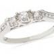 1/5 CT. T.W. Diamond Ring, 10k White Gold Engagement Ring, Three Stone Diamond Ring Also Available in Sterling Silver