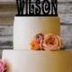 Monogram Wedding Cake Topper - Mr and Mrs Personalized Acrylic Cake Topper With Your Last Name - Monogram Personalized Cake Topper