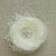 Ivory Hair flower, Bridal hair flower, Wedding hair flower, Bridal hair accessories, Wedding headpiece, Flower hair pin, Bride hair flowers