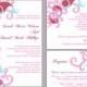 DIY Bollywood Wedding Invitation Template Set Editable Word File Instant Download Red Wedding Invitation Indian invitation Bollywood party