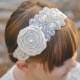 10% OFF Flower Girl Headband, Rhinestone Headband, Bridal Headband, Crystal Headband, Lace Headband, Bling Headband, Wedding Headband
